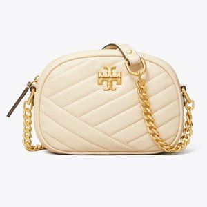 KIRA CHEVRON SMALL CAMERA BAG - New Ivory
